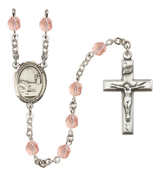 Silver-Plated 6mm Saint Sebastian / Fishing Rosary
