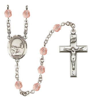 Silver-Plated 6mm Saint Christopher / Fishing Rosary
