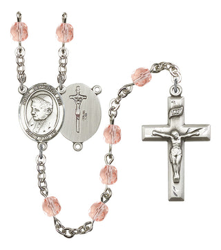 Pope Emeritace Benedict XVI Rosary with Pink Beads