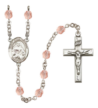 Silver-Plated 6mm Saint Julia Billiart  Engraved Catholic Rosaries