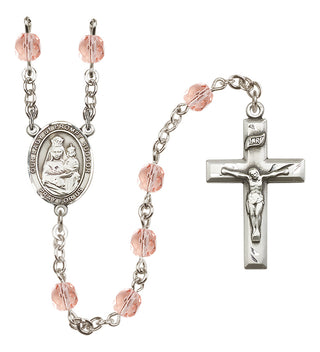 Silver-Plated 6mm Our Lady of Prompt Succor  Engraved Catholic Rosaries