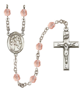 Silver-Plated 6mm Saint Felicity  Engraved Catholic Rosaries