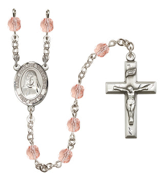 Silver-Plated 6mm Saint Pauline Visintainer  Engraved Catholic Rosaries