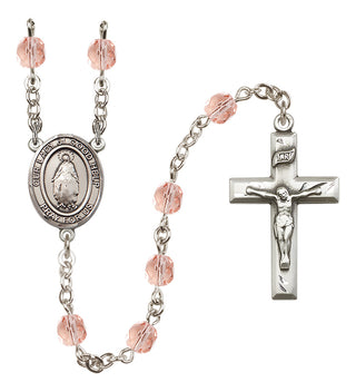 Silver-Plated 6mm Our Lady of Good Help  Engraved Catholic Rosaries