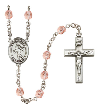Silver-Plated 6mm Saint Christopher/Track&Field-Women Rosary