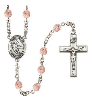 Silver-Plated 6mm Saint Sebastian / Hockey Rosary