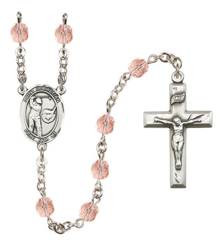 Silver-Plated 6mm Saint Sebastian / Golf Rosary
