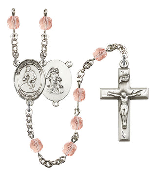 Guardian Angel and Wrestling Rosary with Pink Beads