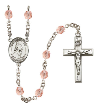Silver-Plated 6mm Guardian Angel/Wrestling Rosary