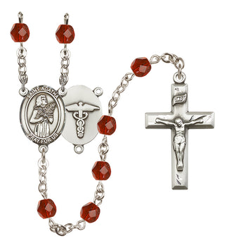 Silver-Plated 6mm Saint Agatha / Nurse Rosary