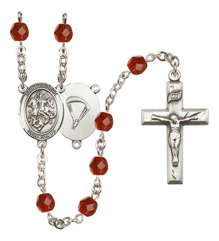 Silver-Plated 6mm Saint George / Paratrooper Rosary