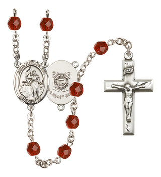 Silver-Plated 6mm Saint Joan of Arc /Coast Guard Rosary