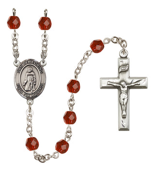 Silver-Plated 6mm San Peregrino  Engraved Catholic Rosaries