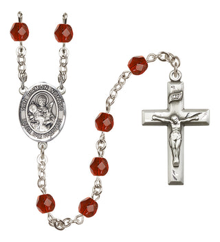 Silver-Plated 6mm San Ramon Nonato  Engraved Catholic Rosaries