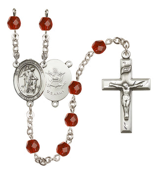 Silver-Plated 6mm Guardian Angel / Army Rosary
