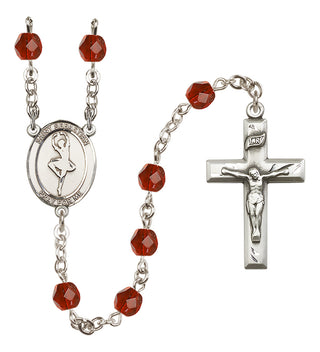 Silver-Plated 6mm Saint Sebastian/Dance Rosary