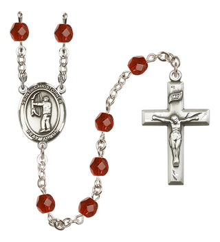 Silver-Plated 6mm Saint Christopher/Archery Rosary