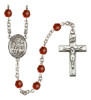 Silver-Plated 6mm Saint Germaine Cousin  Engraved Catholic Rosaries
