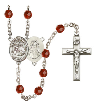 Silver-Plated 6mm Our Lady of Mount Carmel Rosary