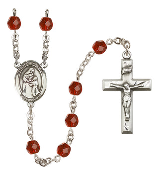 Silver-Plated 6mm Blessed Caroline Gerhardinger  Engraved Catholic Rosaries