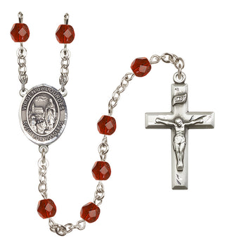 Silver-Plated 6mm Virgen de Lourdes  Engraved Catholic Rosaries