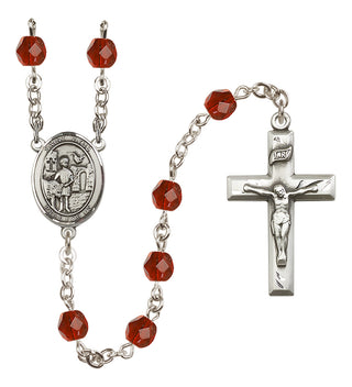 Silver-Plated 6mm Saint Vitus  Engraved Catholic Rosaries