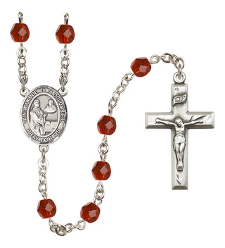 Silver-Plated 6mm Saint Claude de la Colombiere  Engraved Catholic Rosaries