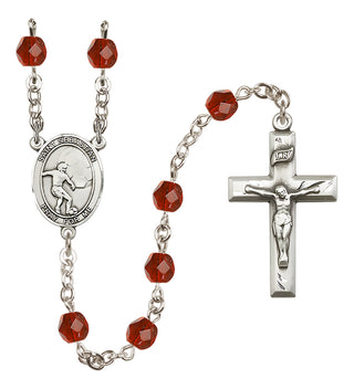 Silver-Plated 6mm Saint Sebastian / Soccer Rosary
