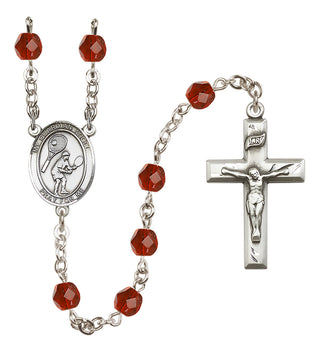 Silver-Plated 6mm Guardian Angel/Tennis Rosary