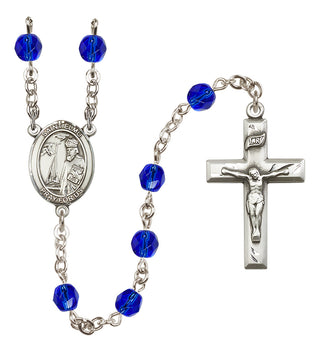 Silver-Plated 6mm Saint Elmo  Engraved Catholic Rosaries