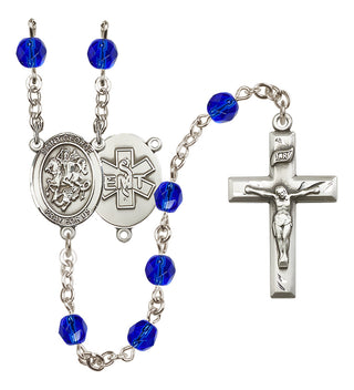 Silver-Plated 6mm Saint George / EMT Rosary