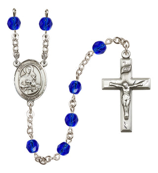 Silver-Plated 6mm Saint Gerard Majella  Engraved Catholic Rosaries