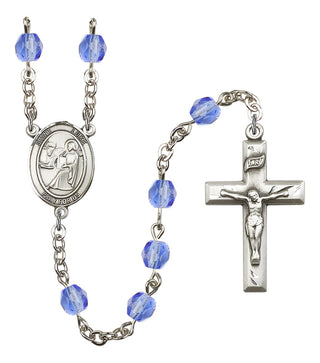 Saint Luke the Apostle Rosary with Sapphire Beads