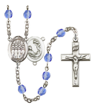 Saint Cecilia and Choir Rosary with Sapphire Beads