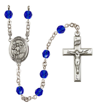 Silver-Plated 6mm Saint Vitus  Engraved Catholic Rosaries