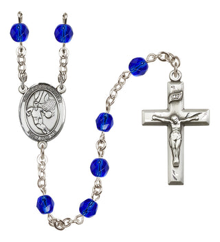 Silver-Plated 6mm Saint Christopher/Basketball Rosary