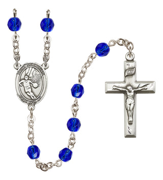 Silver-Plated 6mm Saint Sebastian/Basketball Rosary