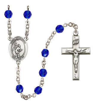 Silver-Plated 6mm Saint Sebastian / Tennis Rosary