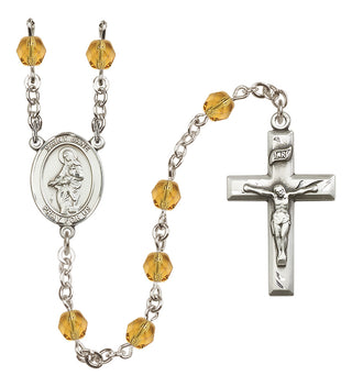 Silver-Plated 6mm Saint Jane of Valois  Engraved Catholic Rosaries