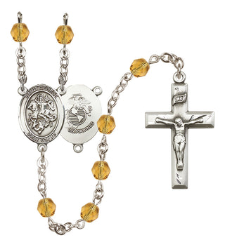 Silver-Plated 6mm Saint George / Marines Rosary