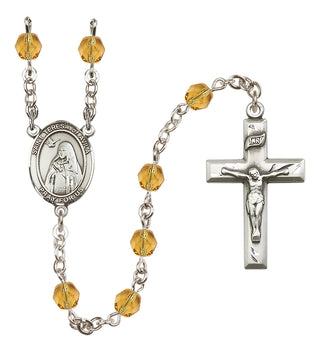 Silver-Plated 6mm Saint Teresa of Avila  Engraved Catholic Rosaries