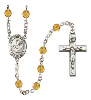 Silver-Plated 6mm Saint Thomas Aquinas  Engraved Catholic Rosaries