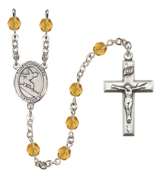 Silver-Plated 6mm Saint Christopher/Surfing Rosary