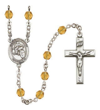 Silver-Plated 6mm Saint Christopher/Motorcycle Rosary