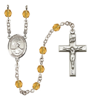 Silver-Plated 6mm Saint Christopher/Water Polo Women Rosary