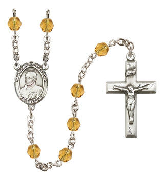 Silver-Plated 6mm Saint Ignatius of Loyola  Engraved Catholic Rosaries