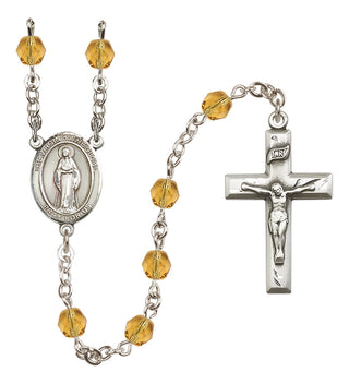 Silver-Plated 6mm Virgin of the Globe  Engraved Catholic Rosaries