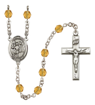 Silver-Plated 6mm Saint Vitus  Engraved Catholic Rosaries