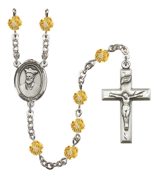 Saint Philip Neri Rosary with Topaz Beads