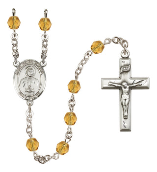 Silver-Plated 6mm Saint Peter Chanel  Engraved Catholic Rosaries